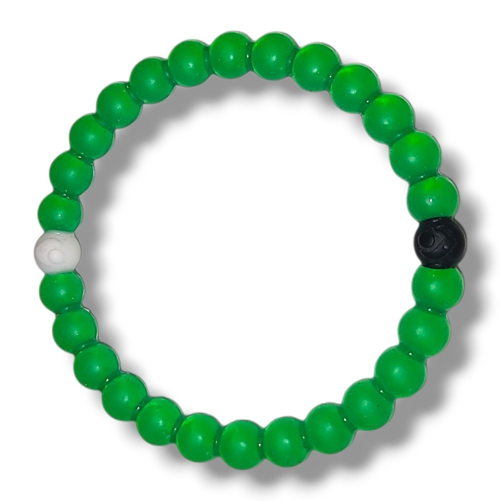 Lokai‎ Green Nature Conservancy Silicone Beaded Bracelet Size Large Balance